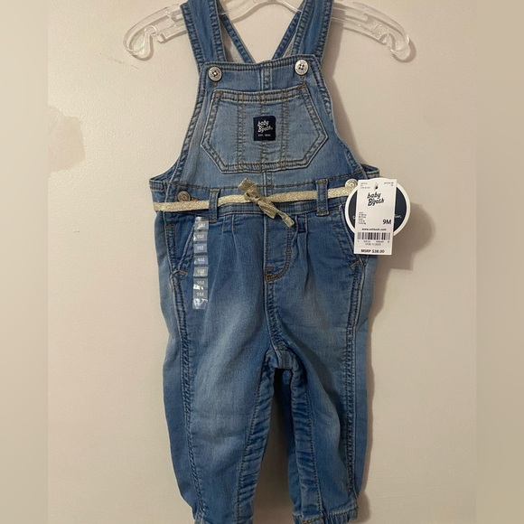 NWT Oshkosh B’Gosh Knit‎ Denim Overalls - Picture 1 of 8